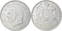 Monaco 5 Francs Coin, Louis II, Paris, Aluminum, KM:122 -