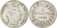 France 5 Francs Coin, Louis-Philippe, Perpignan, Silver -