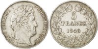 France 5 Francs Coin, Louis-Philippe, Lille, Silver -