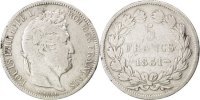 France 5 Francs Coin, Louis-Philippe, Strasbourg, Silver -