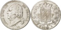 France 5 Francs Coin, Louis XVIII, Louis XVIII, Paris -