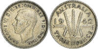 Australia Threepence Coin, George VI, San Francisco, Silver -