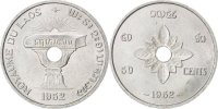 Lao 50 Cents Coin, Sisavang Vong, Paris, Aluminum, KM:6 -