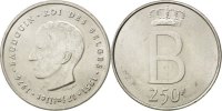 Belgium 250 Francs, 250 Frank Coin, Silver, KM:157.1 -