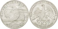 GERMANY - FEDERAL REPUBLIC 10 Mark Coin, Stuttgart, Silver -