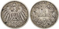 GERMANY - EMPIRE Mark Coin, Wilhelm II, Karlsruhe, Silver -
