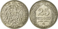 GERMANY - EMPIRE 25 Pfennig Coin, Wilhelm II, Karlsruhe -