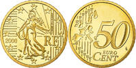 France 50 Euro Cent Proof, Brass, KM:1287 -
