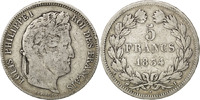 France 5 Francs Coin, Louis-Philippe, Limoges, Silver -
