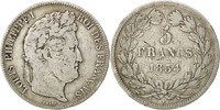 France 5 Francs Coin, Louis-Philippe, Rouen, Silver -
