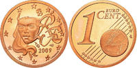 France Euro Cent Proof, Copper Plated Steel, KM:1282 -