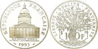 France 100 Francs Coin, Panthéon, Paris, Proof, Silver -