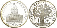 France 100 Francs Coin, Panthéon, Paris, Proof, Silver -
