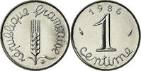 France Centime Coin, Épi, Paris, Stainless Steel, KM:928 -