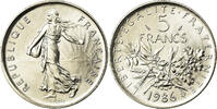France 5 Francs Coin, Semeuse, Paris, Nickel Clad -