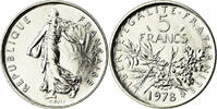France 5 Francs Coin, Semeuse, Paris, Nickel Clad -
