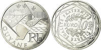 France 10 Euro Guyane, Silver, KM:1654 -