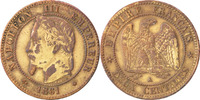 France 2 Centimes Coin, Napoleon III, Napoléon III, Paris -