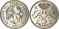 Monaco 5 Francs Coin, Rainier III, Copper-nickel, KM:150 -