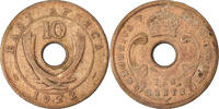 British East Africa 10 Cents Coin, EAST AFRICA, George V, Bronze, KM:19 -