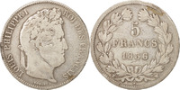 France 5 Francs Coin, Louis-Philippe, Lille, Silver -