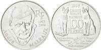 France 100 Francs Coin, André Malraux, Silver, KM:1188 -