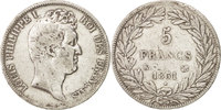 France 5 Francs Coin, Louis-Philippe, Bordeaux, Silver -