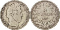 France 5 Francs Coin, Louis-Philippe, Paris, Silver -