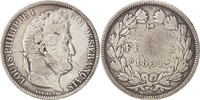 France 5 Francs Coin, Louis-Philippe, Lyon, Silver, KM:744.2 -