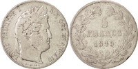 France 5 Francs Coin, Louis-Philippe, Paris, Silver -