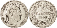 France 5 Francs Coin, Louis-Philippe, Strasbourg, Silver -