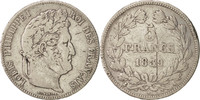 France 5 Francs Coin, Louis-Philippe, Paris, Silver -