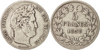 France 5 Francs Coin, Louis-Philippe, Strasbourg, Silver -