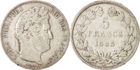 France 5 Francs Coin, Louis-Philippe, Bordeaux, Silver -