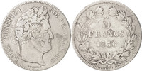 France 5 Francs Coin, Louis-Philippe, Paris, Silver -