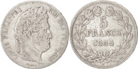 France 5 Francs Coin, Louis-Philippe, Lyon, Silver, KM:749.4 -