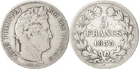 France 5 Francs Coin, Louis-Philippe, Strasbourg, Silver -