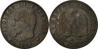 France 5 Centimes Coin, Napoleon III, Napoléon III, Strasbourg -