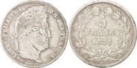 France 5 Francs Coin, Louis-Philippe, Strasbourg, Silver -