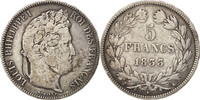 France 5 Francs Coin, Louis-Philippe, Paris, Silver -