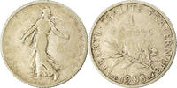 France Franc Coin, Semeuse, Paris, Silver, KM:844.1 -