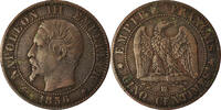 France 5 Centimes Coin, Napoleon III, Napoléon III, Strasbourg -
