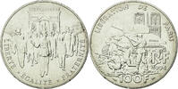 France 100 Francs Coin, Libération de Paris, Silver -