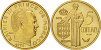 Monaco 5 Centimes Coin, Copper-Aluminum-Nickel, KM:E69 -