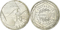 France 10 Euro Réunion, Silver, KM:1669 -
