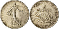 France 2 Francs Coin, Semeuse, Castelsarrasin, Silver -