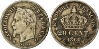 France 20 Centimes Coin, Napoleon III, Napoléon III, Paris -