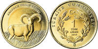 Turkey Lira Coin, Mouflon d'Anatolie, Bi-Metallic -
