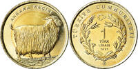 Turkey Lira Coin, Chèvre angora, Bi-Metallic -