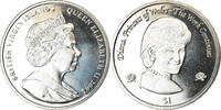 BRITISH VIRGIN ISLANDS Dollar Coin, Franklin Mint, Lady Diana - -